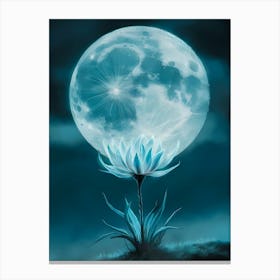 Moon Flower Canvas Print