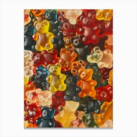 Vintage Gummy Bears Retro Collage 1 Canvas Print