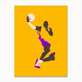 Basketball Player In The Air Canvas Print