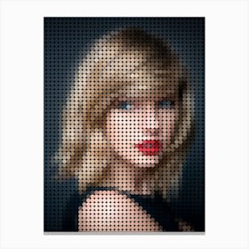 Taylor Swift In Style Dots Canvas Print