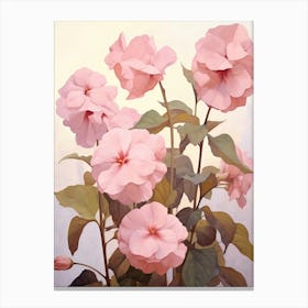 Floral Illustration Impatiens 3 Canvas Print