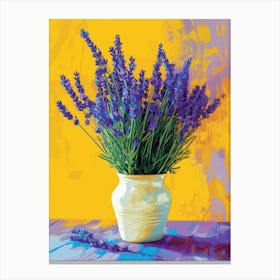 Lavender Flowers On A Table   Contemporary Illustration 1 Canvas Print
