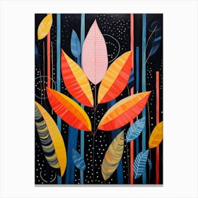 Heliconia 3 Hilma Af Klint Inspired Flower Illustration Canvas Print