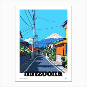 Shizuoka Japan 4 Colourful Travel Poster Canvas Print