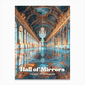 Hall Of Mirrors Palace Of Versailles Art Illustration Toile