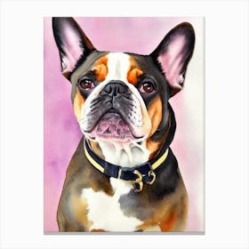 French Bulldog Watercolour dog Canvas Print