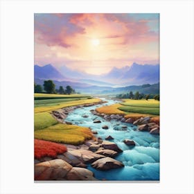 Landscape River Canvas Print