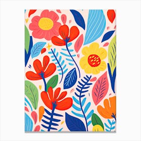 Whimsical Bouquet; Matisse Style Canvas Print