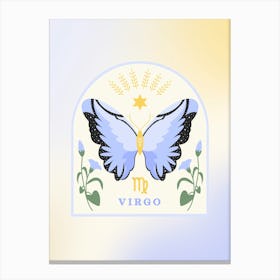 Zodiac Butterfly Virgo Canvas Print