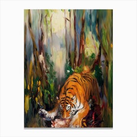 Tiger In The Jungle Canvas Print