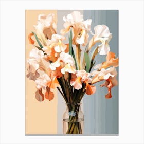 Iris Flower Still Life Painting 4 Dreamy Canvas Print