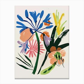 Painted Florals Agapanthus 4 Canvas Print