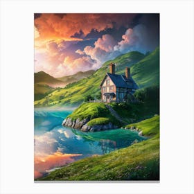 House On A Hill Canvas Print