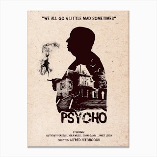 Hitchcock Psycho Canvas Print
