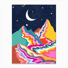 Chromatic Peaks Canvas Print