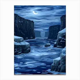 Night In The Iceland Canvas Print