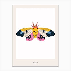 Colourful Insect Illustration Moth 7 Poster Canvas Print