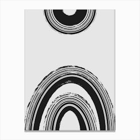Abstract Minimalist Swirls Canvas Print