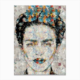 Frida Kahlo Abstract Art Canvas Print