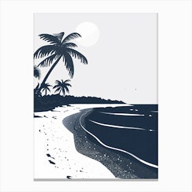 Beach And Palm Trees Canvas Print