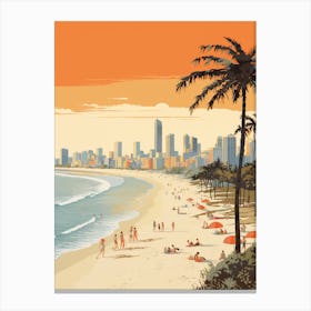 Surfers Paradise Beach Golden Tones 2 Canvas Print