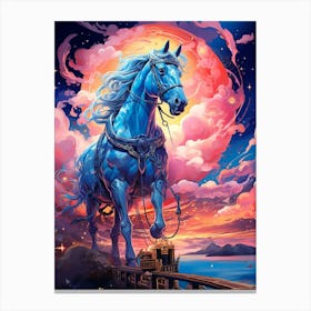Blue Horse 1 Canvas Print