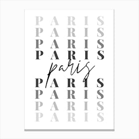 Paris Fade Font 2 Canvas Print