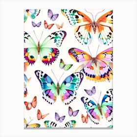 Butterfly Repeat Pattern Decoupage 4 Canvas Print
