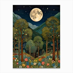 William Morris Moonlight In The Forest 29 Canvas Print