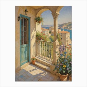 Mediterranean Balcony Canvas Print