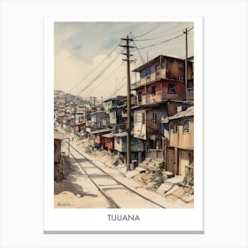 Tijuana Watercolor 1travel Poster Canvas Print