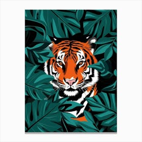 Tiger In The Jungle Canvas Print