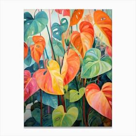 Tropical Plant Painting Pothos Plant 2 Canvas Print