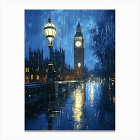 Fantasy Rainy Night In London 2 Canvas Print