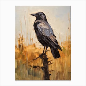 Bird Painting Crow 4 Canvas Print