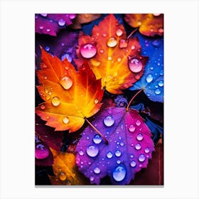 Autumn Leaves Colorful Canvas Print