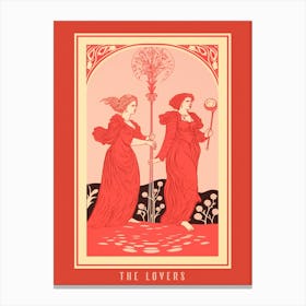 The Lovers Tarot Card Canvas Print