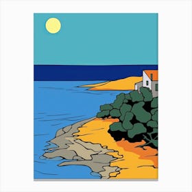 Minimal Design Style Of Algarve, Portugal 3 Canvas Print