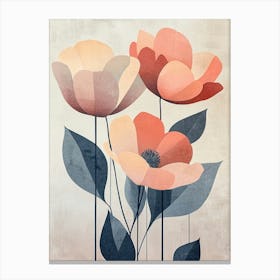 Three Flowers Canvas Print Canvas Print