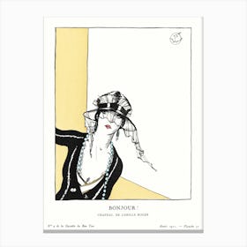 Bonjour! Chapeau de Camille Roger by Porter Woodruff (1921) Canvas Print