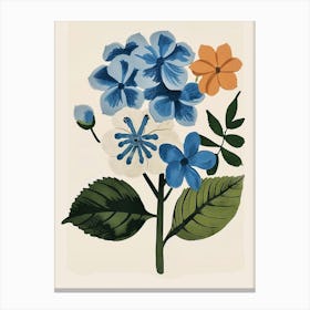 Painted Florals Hydrangea 6 Canvas Print