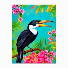 Cormorant Tropical bird Canvas Print