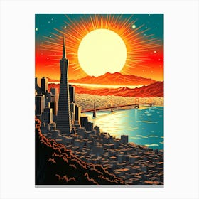 Sunset In San Francisco Canvas Print