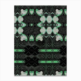 Abstract Black And Green Canvas Print