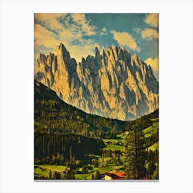 Dolomiti Bellunesi National Park 2 Italy Vintage Poster Canvas Print