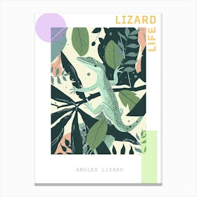 Anoles Lizard Abstract Modern Illustration 1 Poster Canvas Print