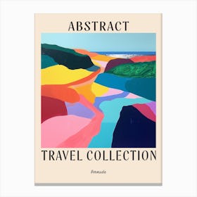 Abstract Travel Collection Poster Bermuda 2 Canvas Print