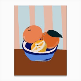 Oranges In A Bowl 1 Canvas Print