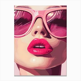 Pink Sunglasses Canvas Print