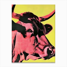 Bull By Andy Warhol Canvas Print